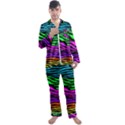 Colorful Zebra Men s Long Sleeve Satin Pyjamas Set View1