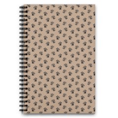 Cat Dog Animal Paw Prints Pattern Brown Black 5 5  X 8 5  Notebook by SpinnyChairDesigns