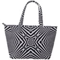 Black and White Line Art Pattern Stripes Back Pocket Shoulder Bag  View2