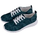 Dark Teal Butterfly Pattern Men s Lightweight Sports Shoes View2