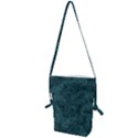 Dark Teal Butterfly Pattern Folding Shoulder Bag View1