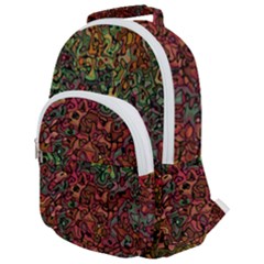 Stylish Fall Colors Camouflage Rounded Multi Pocket Backpack by SpinnyChairDesigns