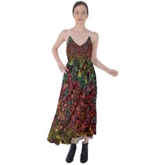 Stylish Fall Colors Camouflage Tie Back Maxi Dress by SpinnyChairDesigns