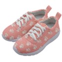 Animal Cat Dog Prints Pattern Pink White Kids Athletic Shoes View2