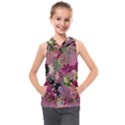 Cosmos Flowers Dark Red Kids  Sleeveless Hoodie View1