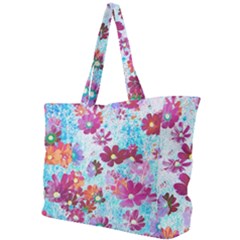 Cosmos Flowers Simple Shoulder Bag by DinkovaArt