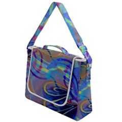 Infinity Painting Blue Box Up Messenger Bag by DinkovaArt