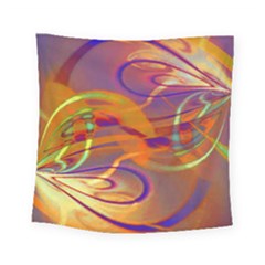 Infinity Painting Orange Square Tapestry (small) by DinkovaArt