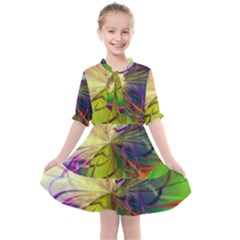  Rainbow Painting Patterns 1 Kids  All Frills Chiffon Dress by DinkovaArt