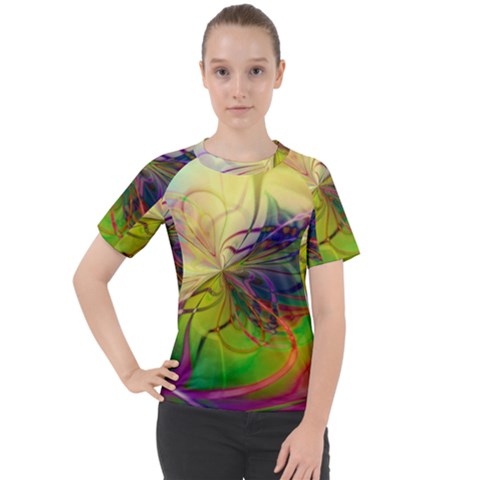  Rainbow Painting Patterns 1 Women s Sport Raglan Tee by DinkovaArt