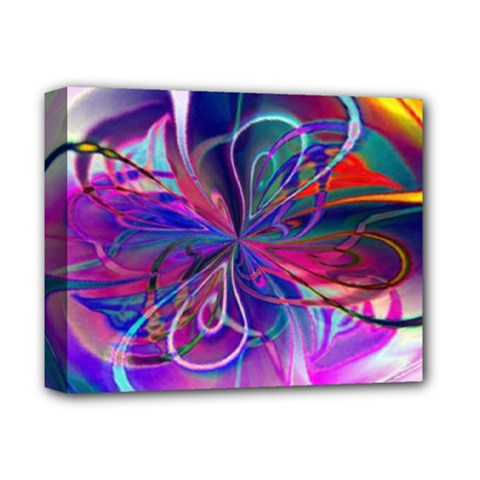 Rainbow Painting Pattern 2 Deluxe Canvas 14  X 11  (stretched) by DinkovaArt