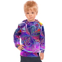 Rainbow Painting Pattern 2 Kids  Hooded Pullover by DinkovaArt