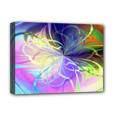 Rainbow Painting Patterns 3 Deluxe Canvas 16  X 12  (stretched)  by DinkovaArt