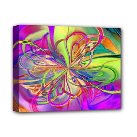 Rainbow Painting Pattern 4 Deluxe Canvas 14  X 11  (stretched) by DinkovaArt