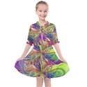 Rainbow Painting Pattern 4 Kids  All Frills Chiffon Dress View1