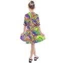 Rainbow Painting Pattern 4 Kids  All Frills Chiffon Dress View2