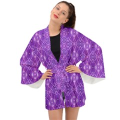 Geometric Galaxy Pattern Print Long Sleeve Kimono by dflcprintsclothing