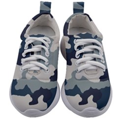 Camo Blue Kids Athletic Shoes by MooMoosMumma