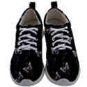 Black and White Butterfly Pattern Mens Athletic Shoes View1