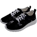 Black and White Butterfly Pattern Mens Athletic Shoes View2