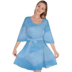 Aquamarine Velour Kimono Dress by Janetaudreywilson