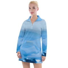 Aquamarine Women s Long Sleeve Casual Dress by Janetaudreywilson