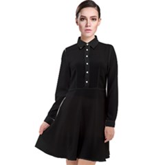 Rich Ebony Long Sleeve Chiffon Shirt Dress by Janetaudreywilson