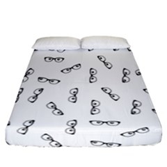 Geek Glasses With Eyes Fitted Sheet (california King Size) by SpinnyChairDesigns