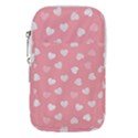 Cute Pink and White Hearts Waist Pouch (Small) View1