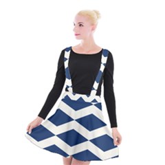 Diamonds Blue Suspender Skater Skirt by MooMoosMumma