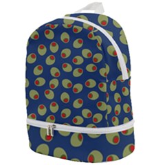 Green Olives With Pimentos Zip Bottom Backpack by SpinnyChairDesigns