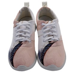 Pink And Blue Marble Mens Athletic Shoes by kiroiharu