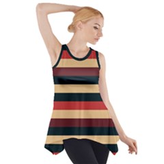 Seventies Stripes Side Drop Tank Tunic by tmsartbazaar