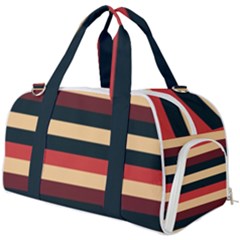 Seventies Stripes Burner Gym Duffel Bag by tmsartbazaar