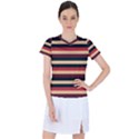 Seventies Stripes Women s Sports Top View1