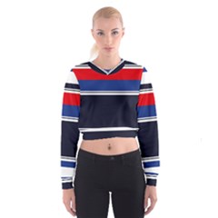 Casual Uniform Stripes Cropped Sweatshirt by tmsartbazaar