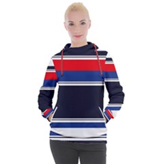 Casual Uniform Stripes Women s Hooded Pullover by tmsartbazaar