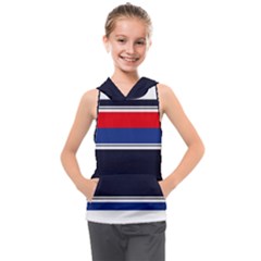 Casual Uniform Stripes Kids  Sleeveless Hoodie by tmsartbazaar