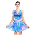 Ciclamen Flowers Blue Reversible Skater Dress View1