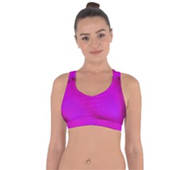 Fun Fuschia Cross String Back Sports Bra by Janetaudreywilson