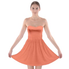 Appreciating Apricot Strapless Bra Top Dress by Janetaudreywilson