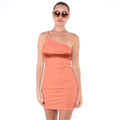 Appreciating Apricot One Soulder Bodycon Dress by Janetaudreywilson