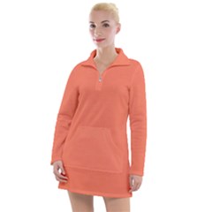 Appreciating Apricot Women s Long Sleeve Casual Dress by Janetaudreywilson