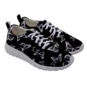 Black and White Butterfly Pattern Athletic Shoes View3