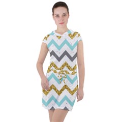 Chevron  Drawstring Hooded Dress by Sobalvarro