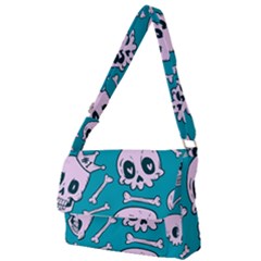 Skull Full Print Messenger Bag (s) by Sobalvarro