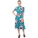 Skull Keyhole Neckline Chiffon Dress View1