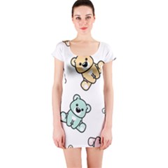 Bears Short Sleeve Bodycon Dress by Sobalvarro