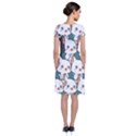 Seamless-cute-cat-pattern-vector Short Sleeve Front Wrap Dress View2