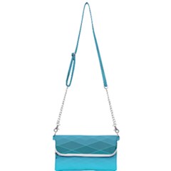 Aqua Blue And Teal Color Diamonds Mini Crossbody Handbag by SpinnyChairDesigns